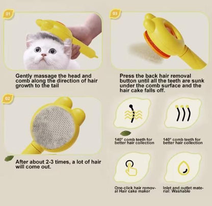 Rabbit-Ear Style Grooming Comb For Pet